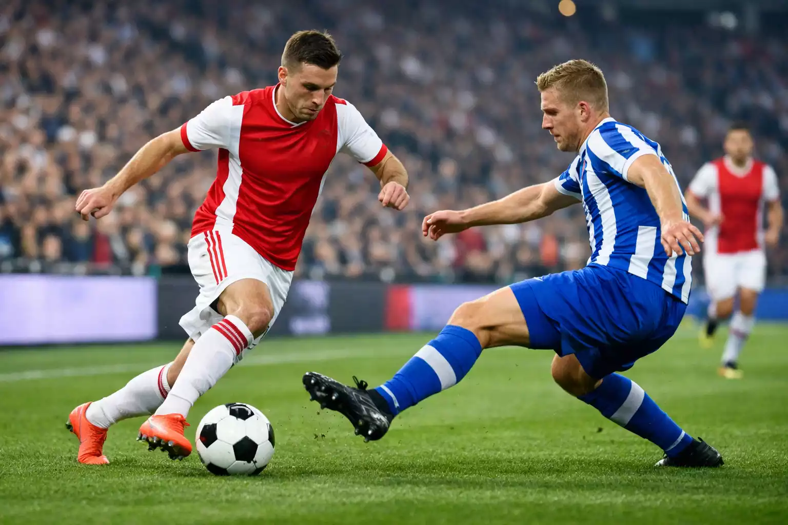 Voetballers van Nederlandse topclub in actie